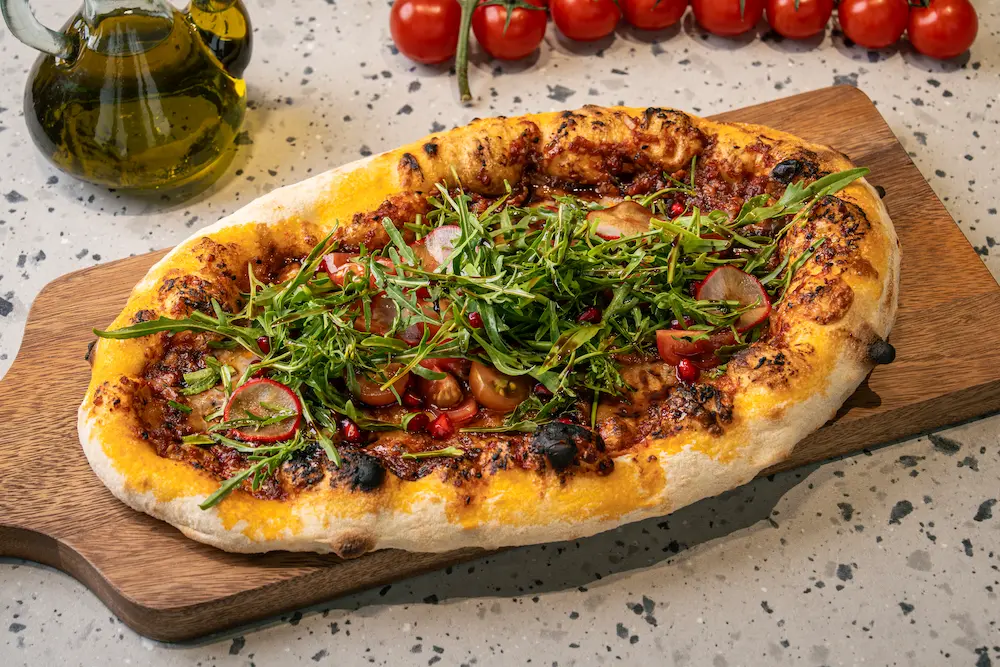 Muhammara & Kashkaval Flatbread (D/G)