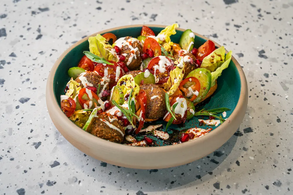 Spicy Hummus and Falafel